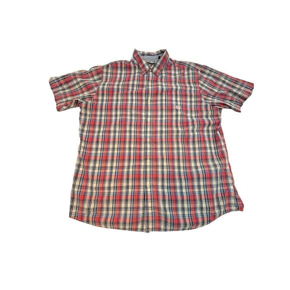 Chaps  plaid xxl  botton up short sleeve - Picture 1 of 8